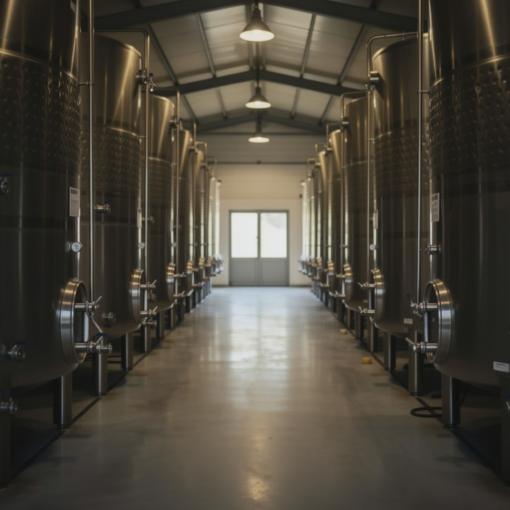 La cuverie d'un domaine partenaire